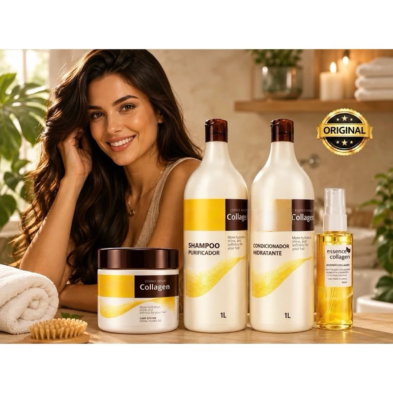 Complete Kit – Shampoo 1L + Conditioner 1L + Mask 500ml + Oil 60ml