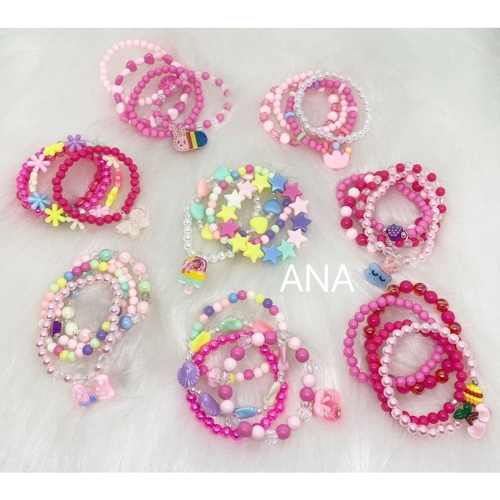 Kit of 24 beautiful beaded bracelets for children -youyi image 3