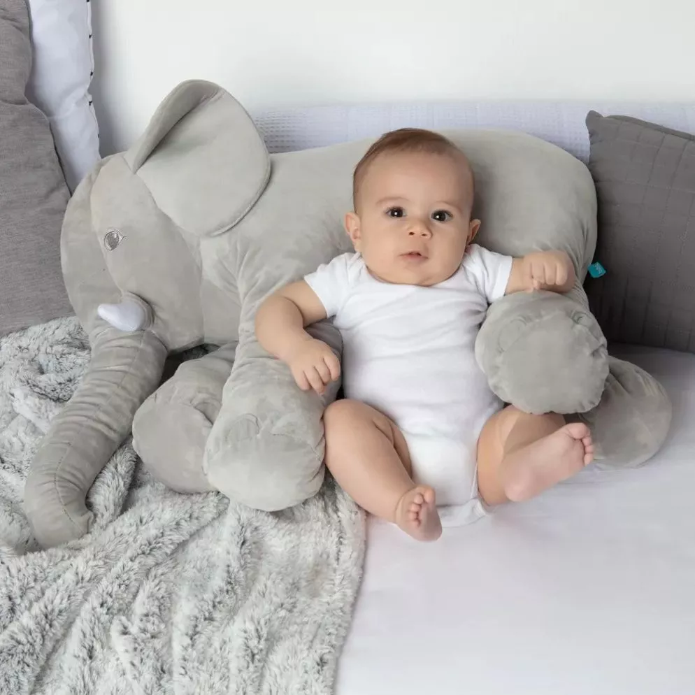 Giant Elephant Pillow 60cm Pink Blue Gray Buba image 3