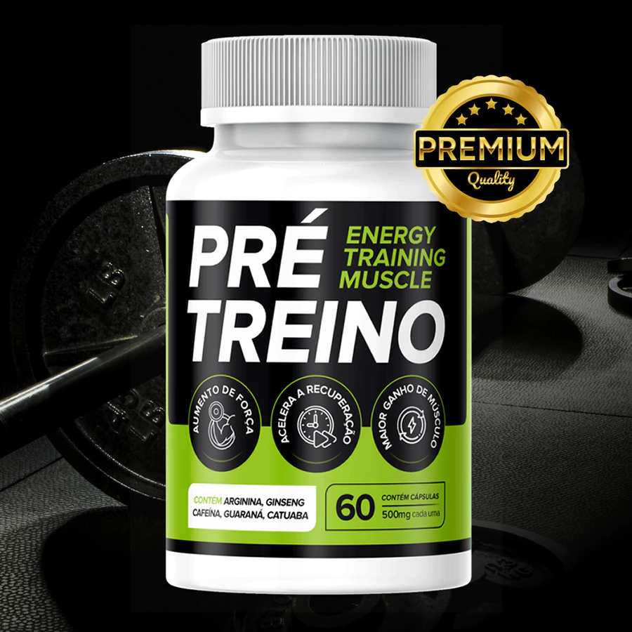 Pre-Workout Premium Supplement + Energy and Disposition - 60 Capsules - Fast Shipping