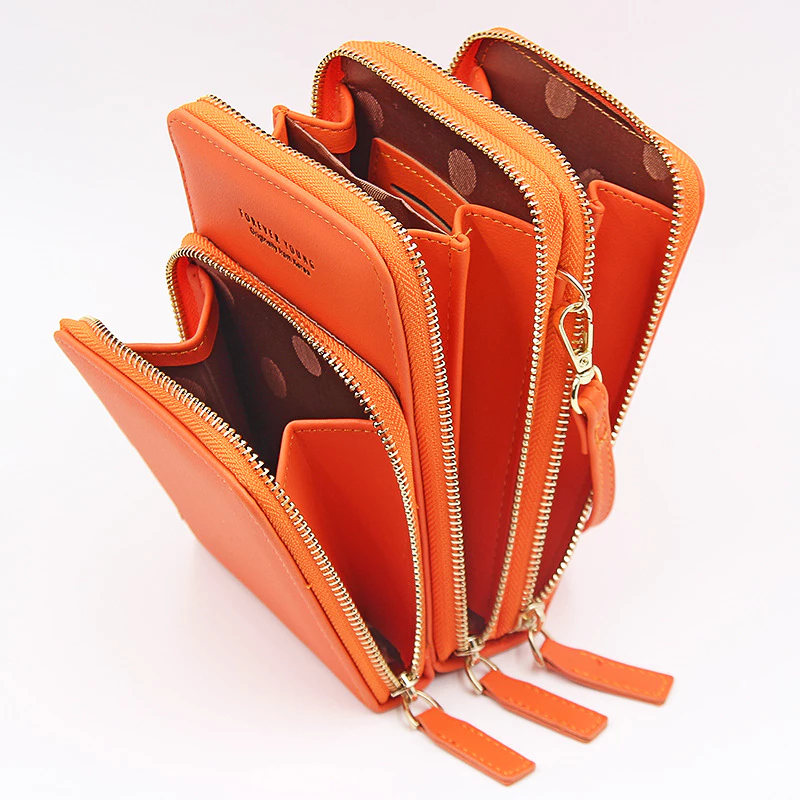 Women's Crossbody Bag with Cell Phone Holder and 3 Compartments image 4
