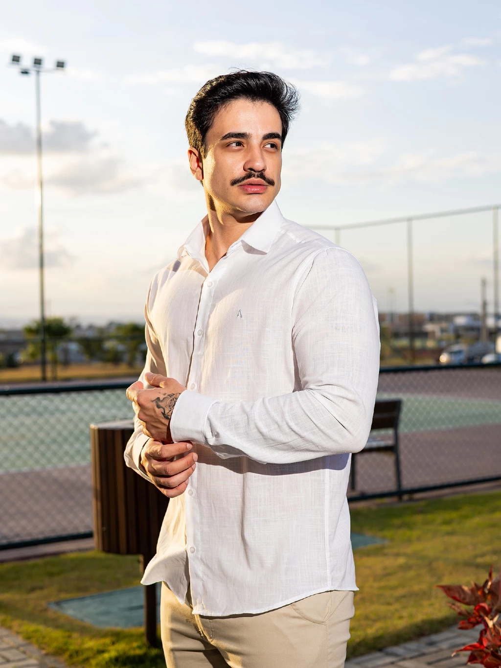 Men's Long Sleeve Linen Slim Fit Luxury Premium Casual Fashion Cold Dress Shirt image 4
