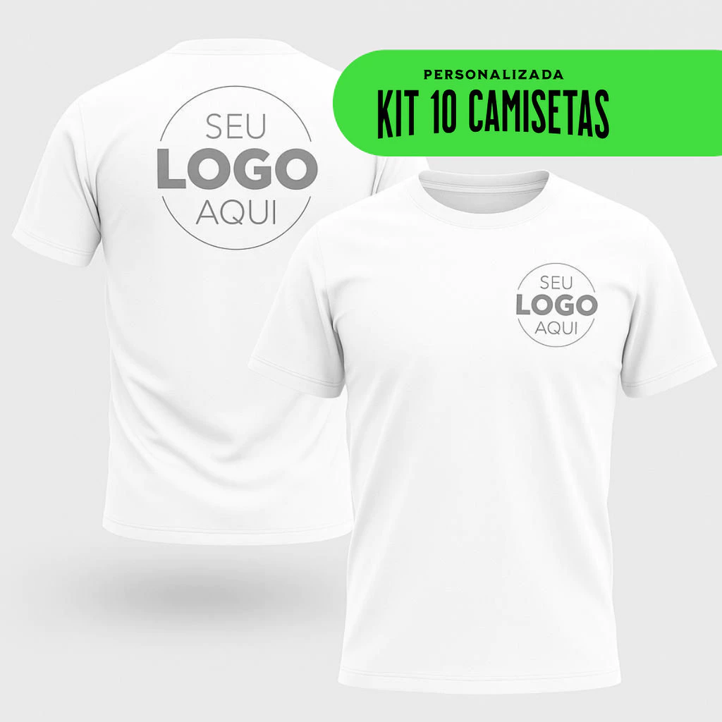 KIT 10 T-shirts from Your Company or Personalized Preferred Print - 100% Cotton image 2