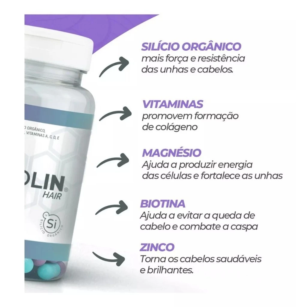 Biocolin Hair 60Caps 500mg - Central Nutrition Anti Hair Loss Hair Protection image 3