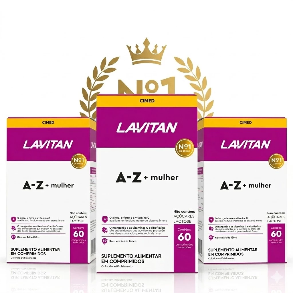 Lavitan Woman AZ Multivitamin 60 Capsules - Essential Vitamins and Minerals Energy Immunity