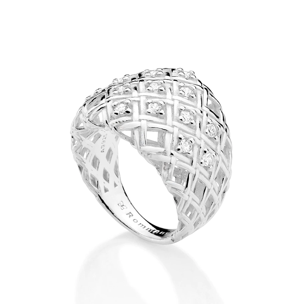 Rommanel Maxi Bomb Ring with Zirconias 925 Silver 810430 image 3