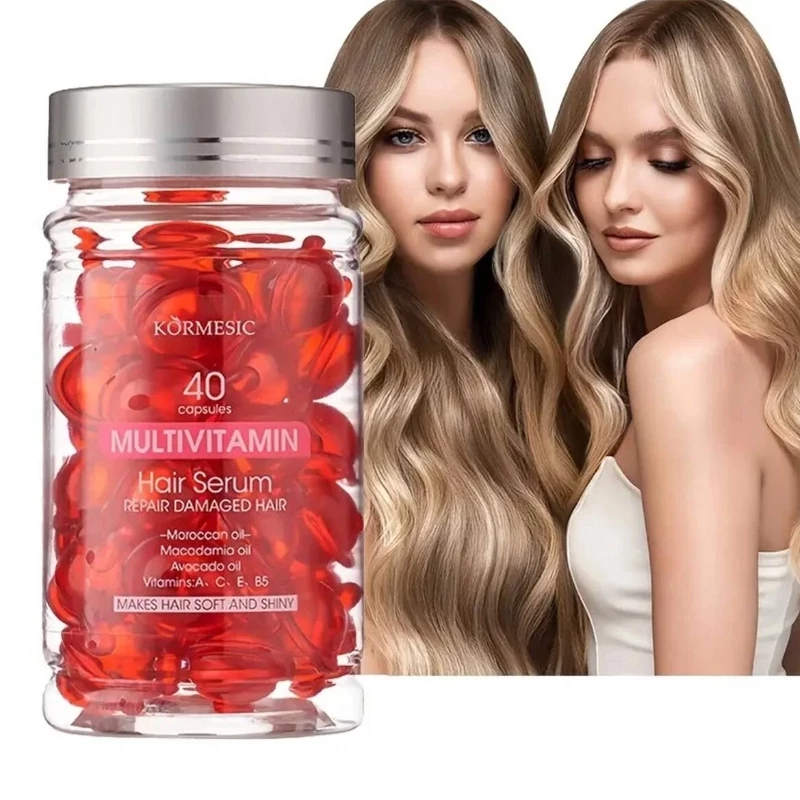 KORMESIC Hair Care Essence Capsule Mel/Multivitamínico/Aloe Triple Care Suave Frizz Brilho Instantâneo