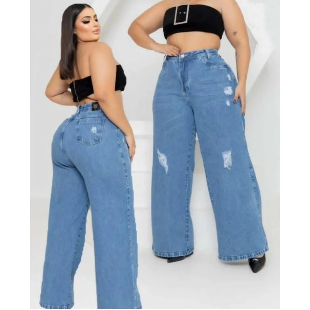Wide Leg Pants Plus Size 46 to 56 High Waist Pantaloons