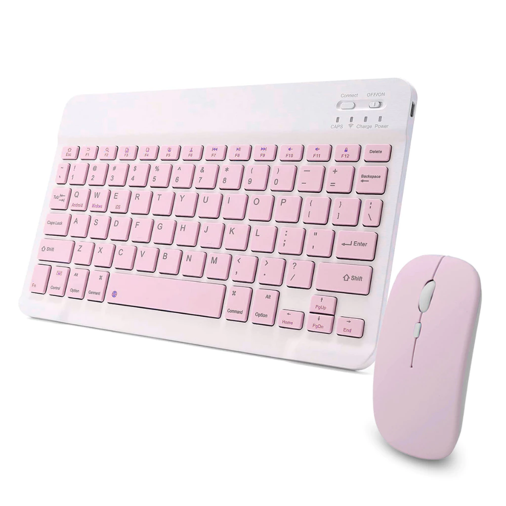 Macaron Colorful Wireless Bluetooth Keyboard and Mouse Kit for PC iPad Tablet Notebook image 3