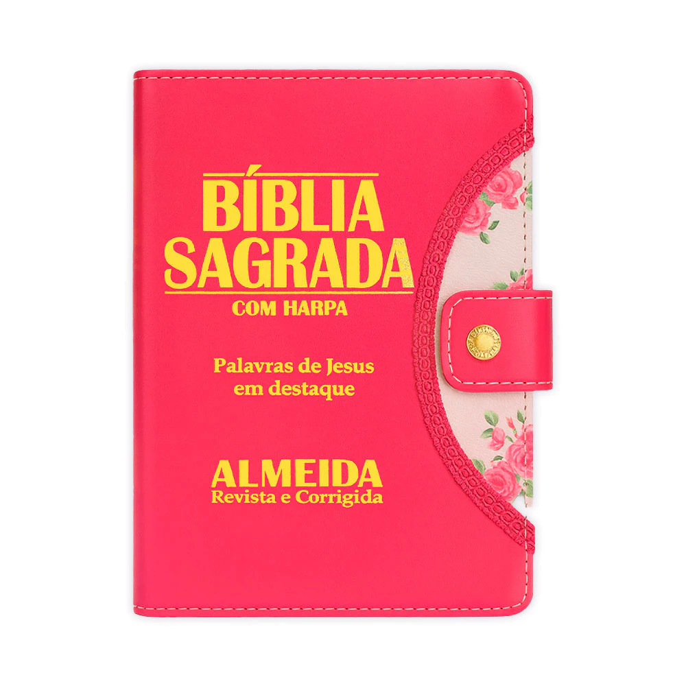 Women's Holy Bible - Pink Button | ARC - Almeida Corrected Magazine with Harp and Side Index image 4