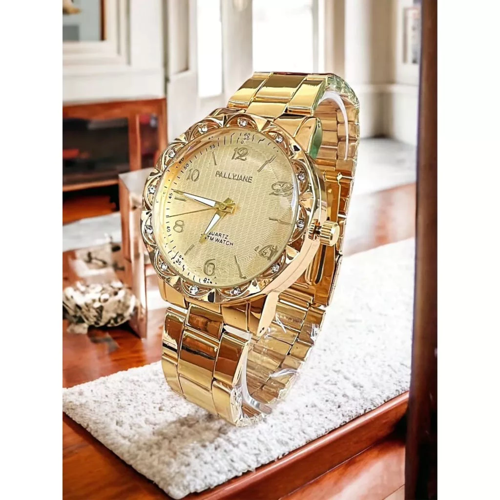 Pallyjane Guke Women's Gold Plated Waterproof Quartz Watch in Stainless Steel - SALE