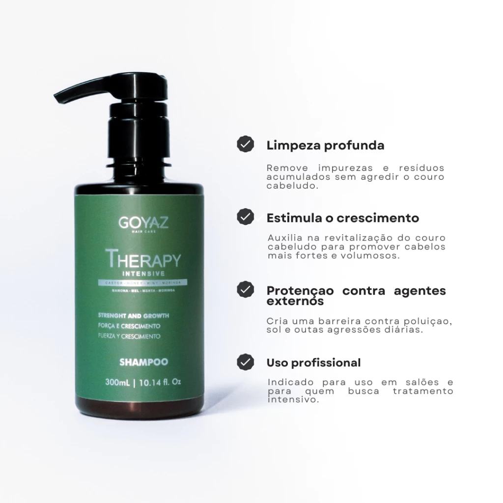 Goyaz Hair Care Kit Therapy Intensive + FREE Tonic | Anti-Dandruff, Anti-Hair Loss, Strong Hair image 2