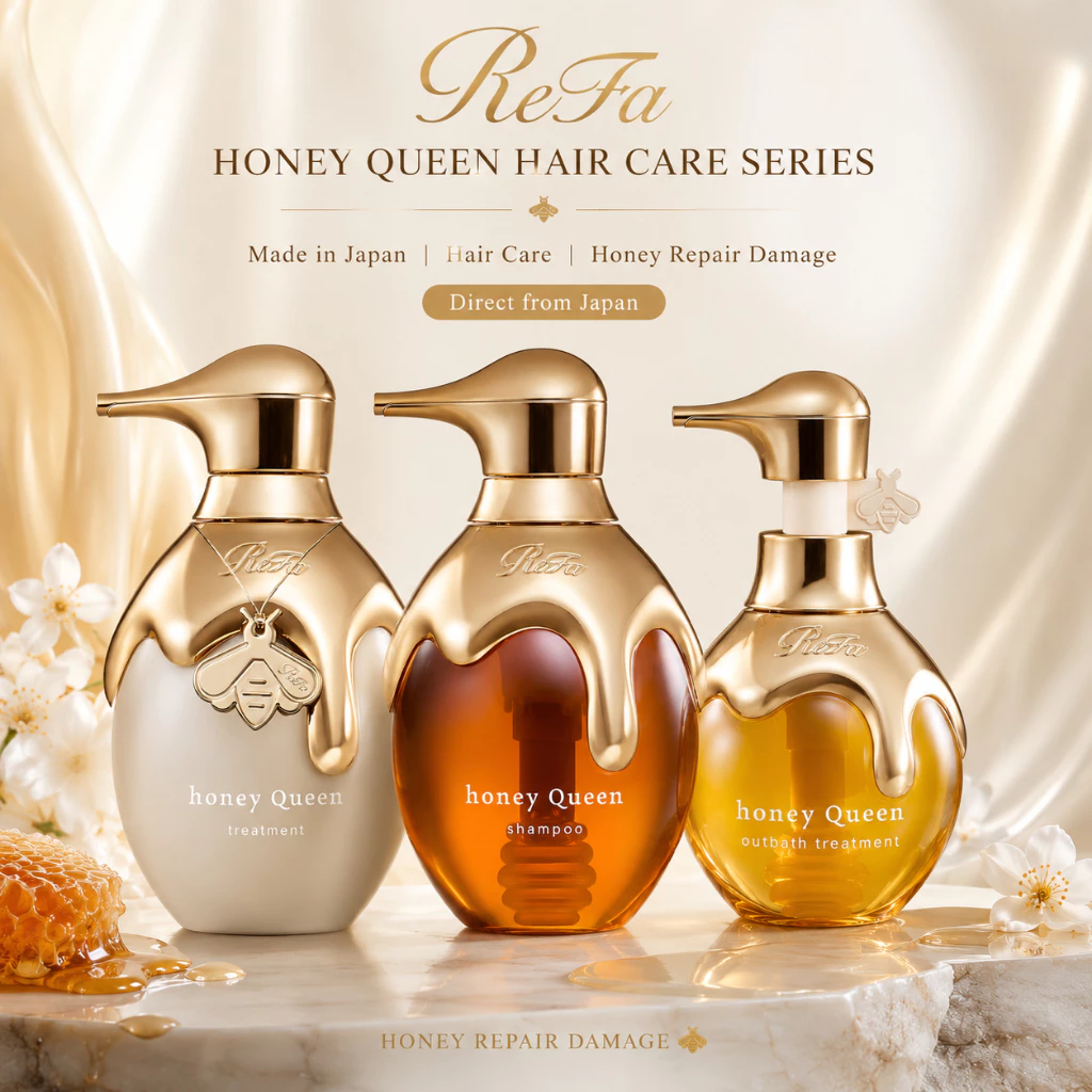 ReFa Honey Queen Kit Shampoo + Japanese Treatment Hair Hydration