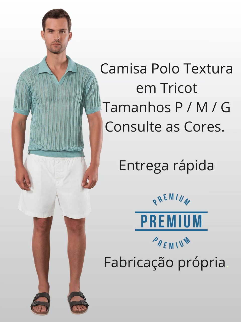 Men's Casual Chic Knit Polo Shirt Lightness and Timeless Style Summer Trend image 2