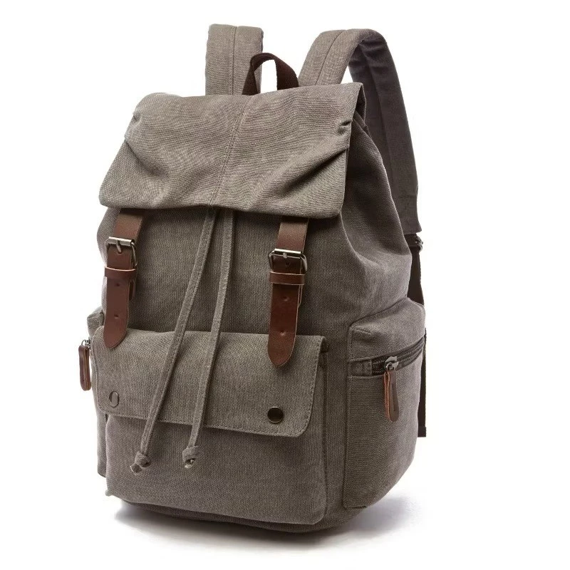 New Canvas Bag Korean Style Double Shoulder Laptop Bag Fashion Bag Shoulder Bag D image 2