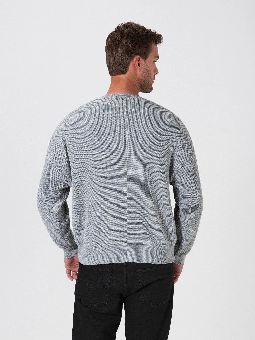 Men's Blouse Sweater Knit Elegant Casual Mid-Season Cardigan Buttons image 2