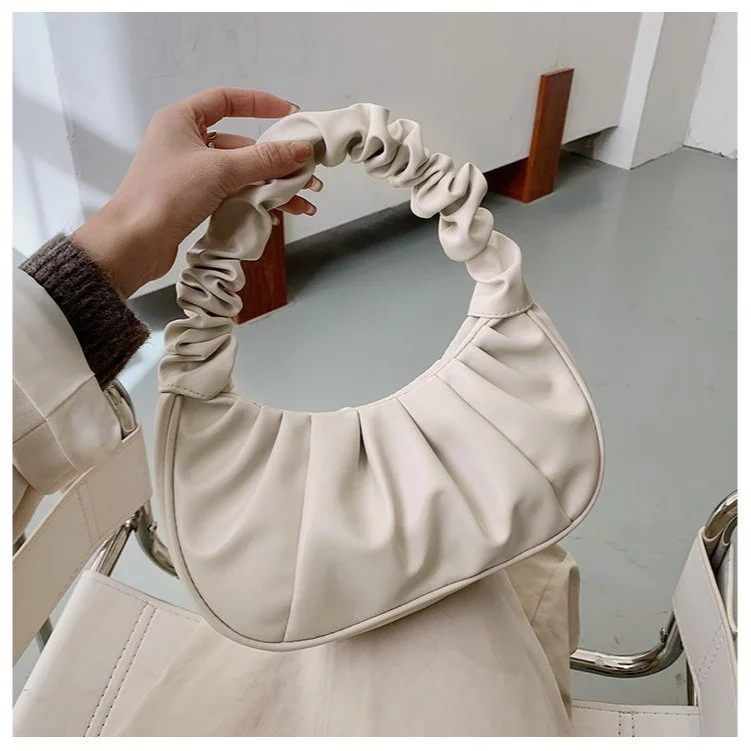 Elegant Cloud Bag Wrinkled Style, Women's Shoulder Bag