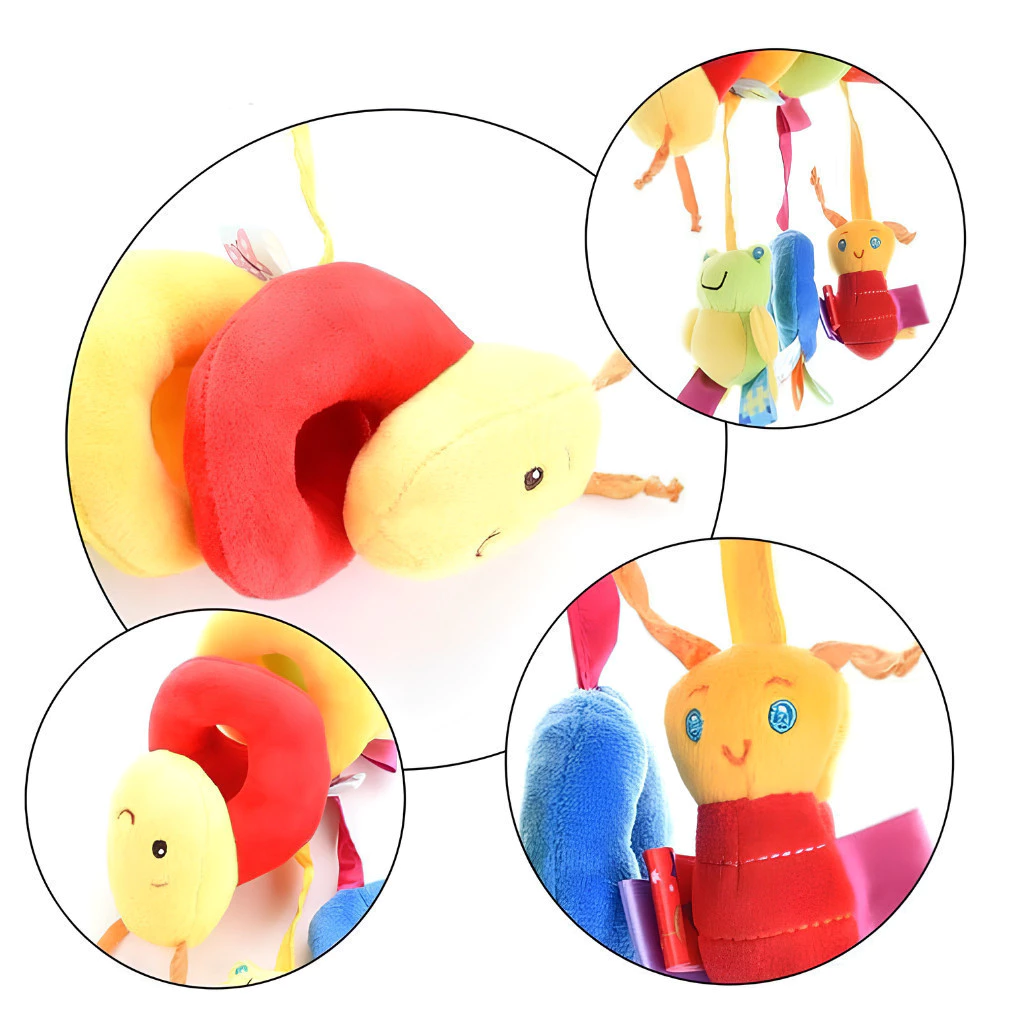 Baby Born Touch Puzzle Toy Mobile Centipede Spiral Ideal Handcart Comfortable Crib and Octopus Rattle Toy image 3