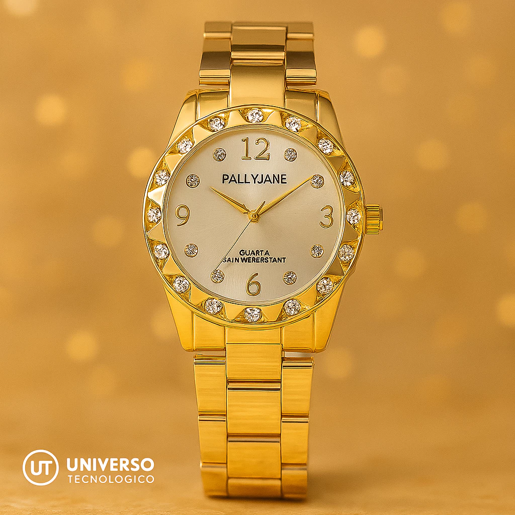 Pallyjane Guke Women's Gold Plated Waterproof Quartz Watch in Stainless Steel - SALE image 4
