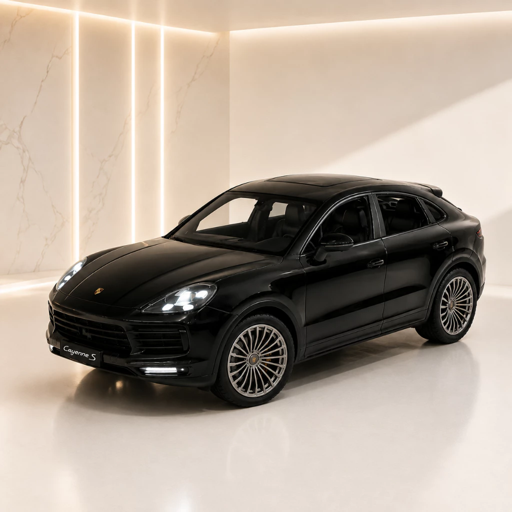 Porsche Cayenne 1:24 Metal Miniature with Light and Sound Doors and Trunk Open