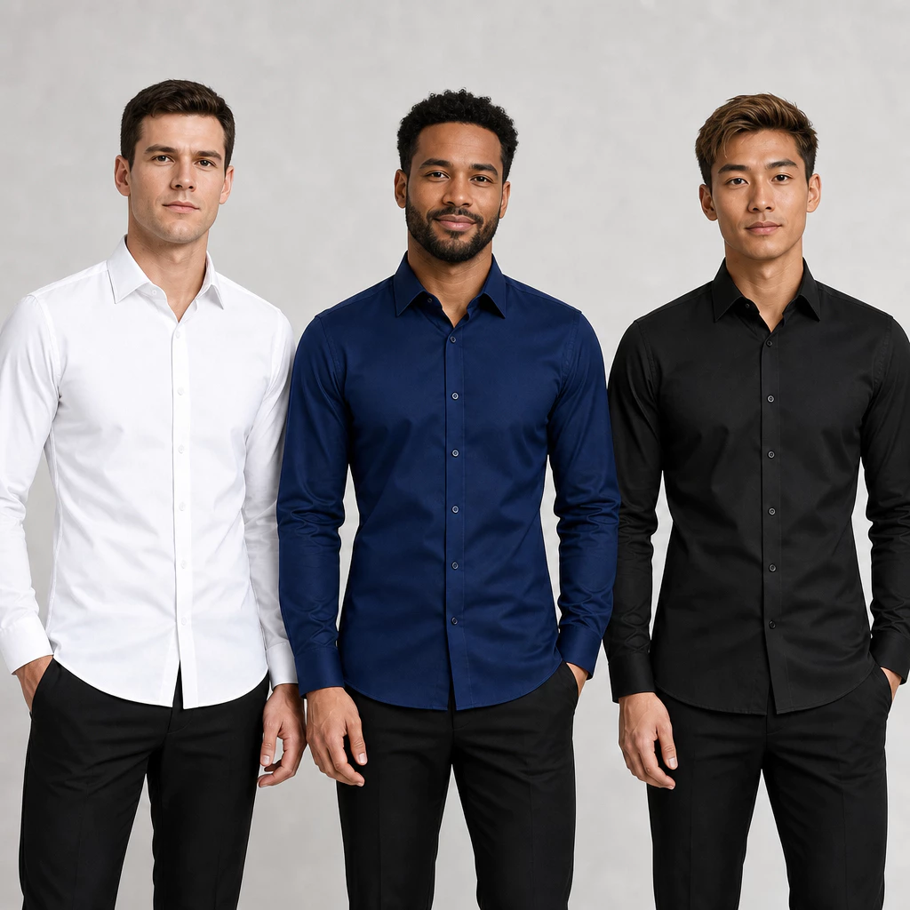 Kit of 3 Premium Quality Long Sleeve Men's Shirts image 3