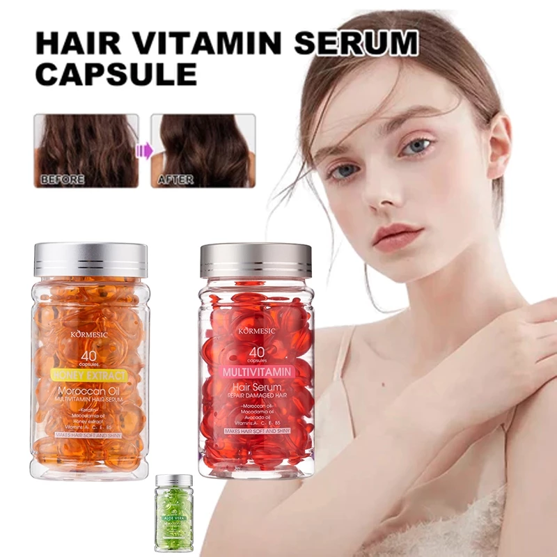 KORMESIC Hair Care Essence Capsule Mel/Multivitamínico/Aloe Triple Care Suave Frizz Brilho Instantâneo image 5
