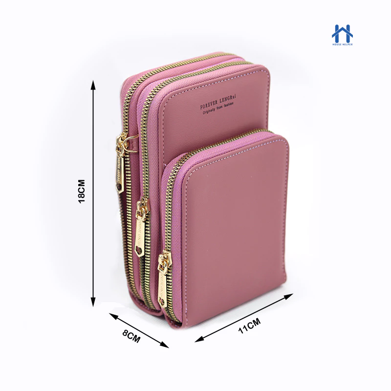Women's Crossbody Bag with Cell Phone Holder and 3 Compartments image 3