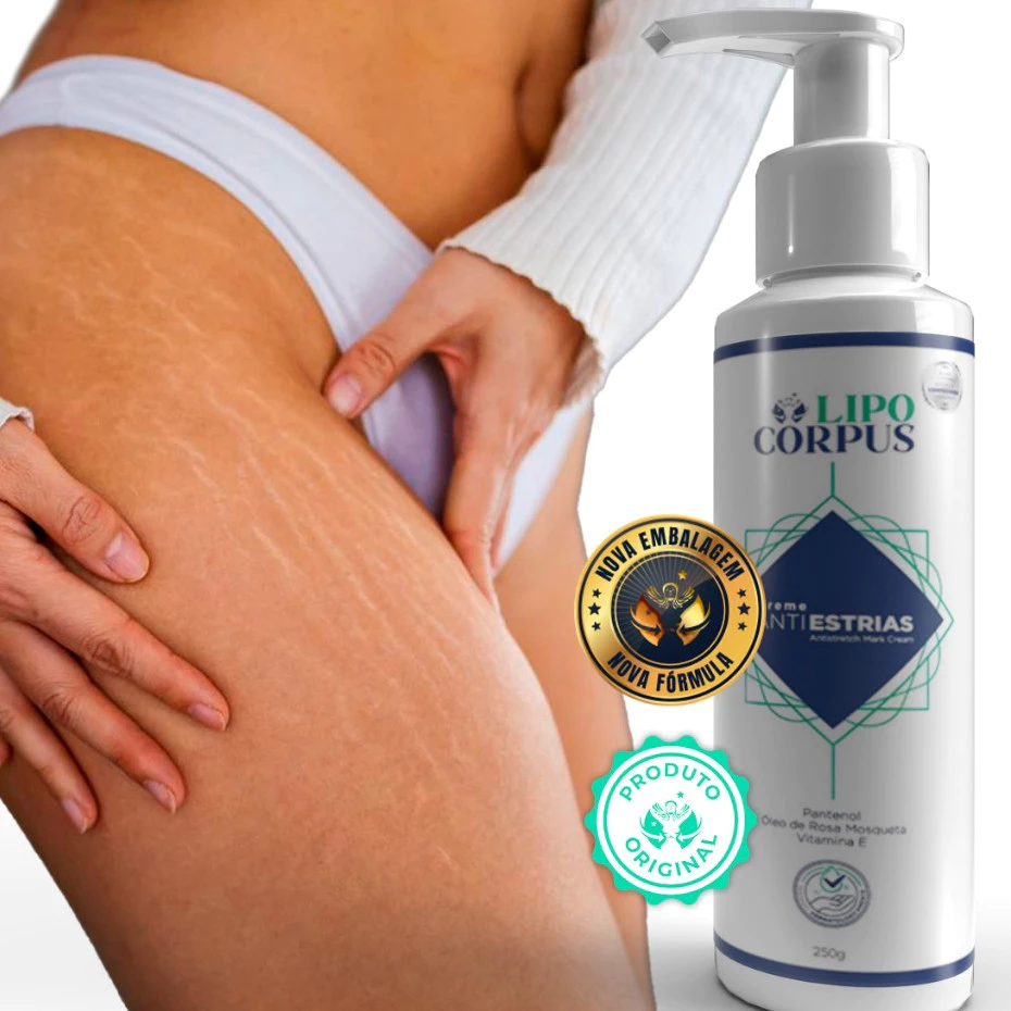 Lipo Corpus Anti-Stretch Mark Cream 250g – Reduces Stretch Marks, Moisturizes and Regenerates the Skin - Original Product
