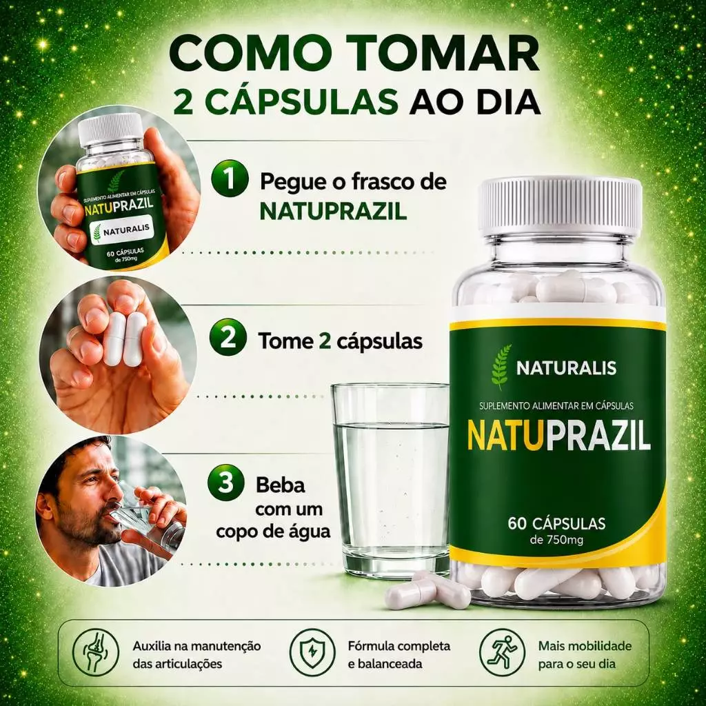 1x Natuprazil 60 Caps Original - Fórmula Premium - Oficial image 2
