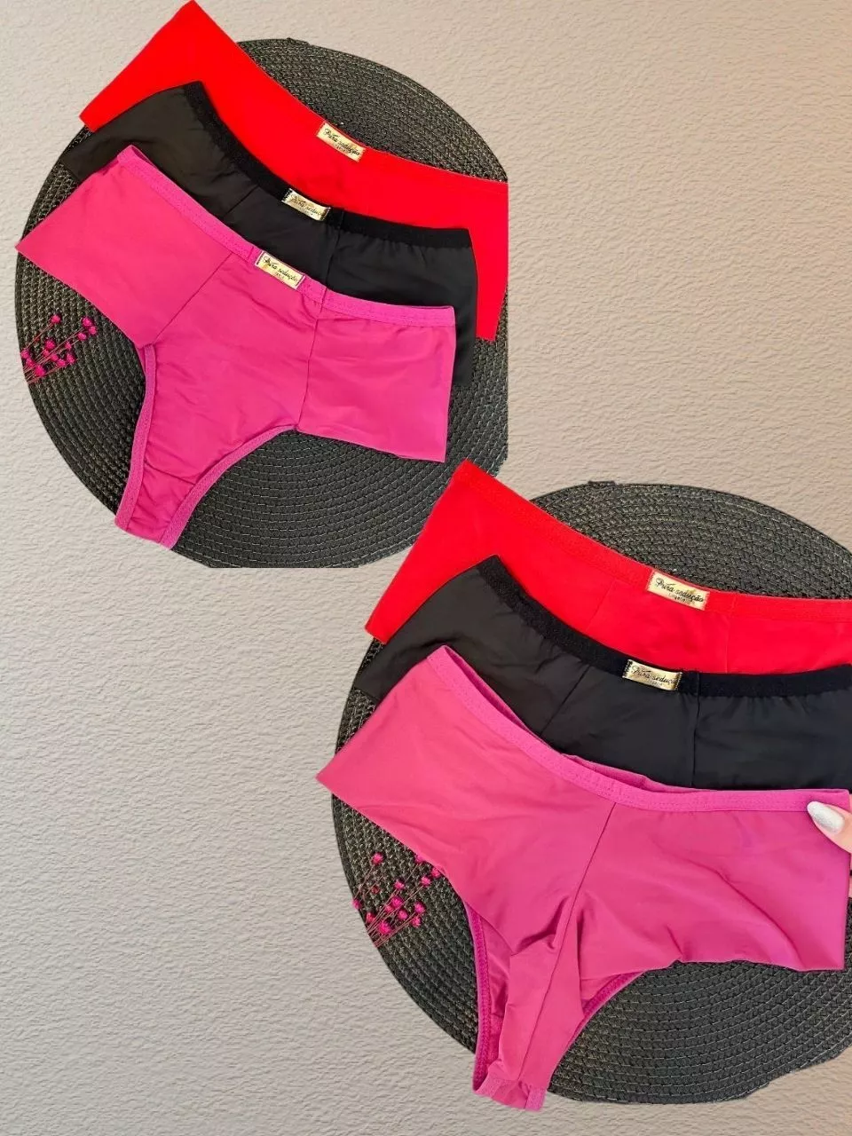 Kit with 3 Double String Panties, Double Flap, Comfort, High Waist, Reinforced, Wholesale image 5