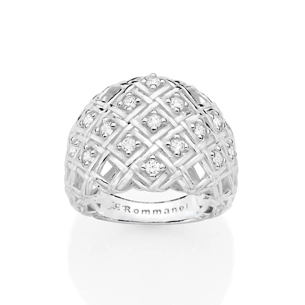 Rommanel Maxi Bomb Ring with Zirconias 925 Silver 810430 image 4