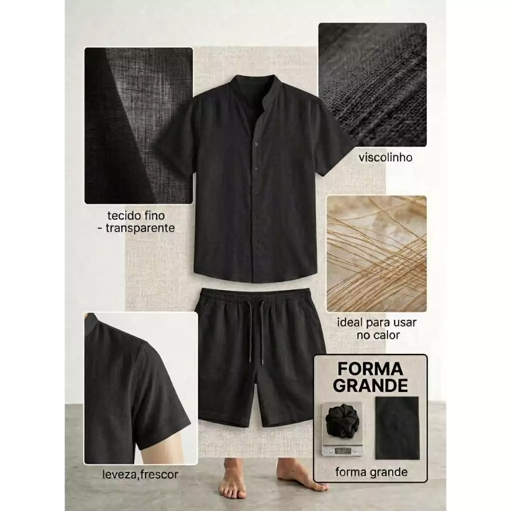Men's Viscose Priest Collar Shirt image 4