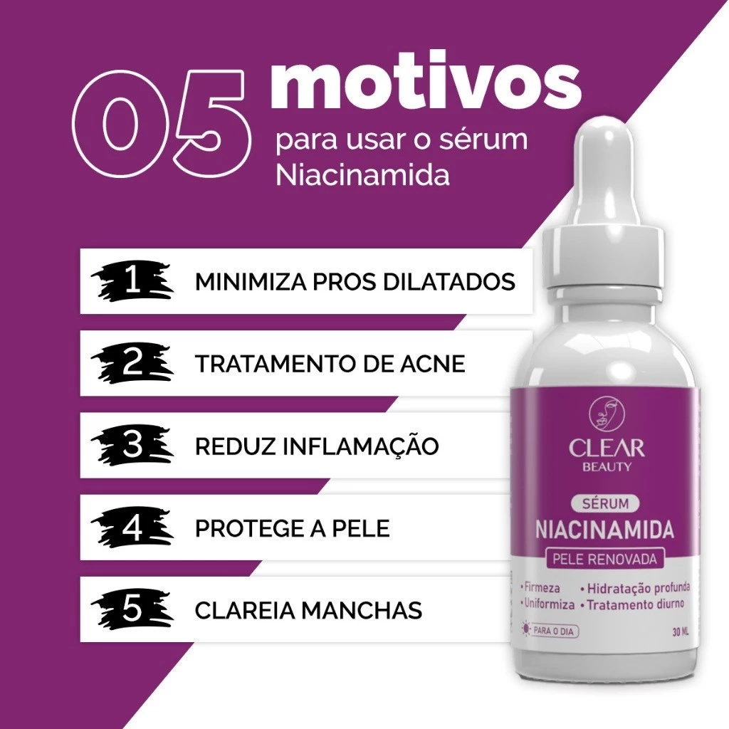 Clear Beauty Anti-acne Facial Serum with Niacinamide Vitamin B3 Powerful Action - Skin Care Treatment image 4