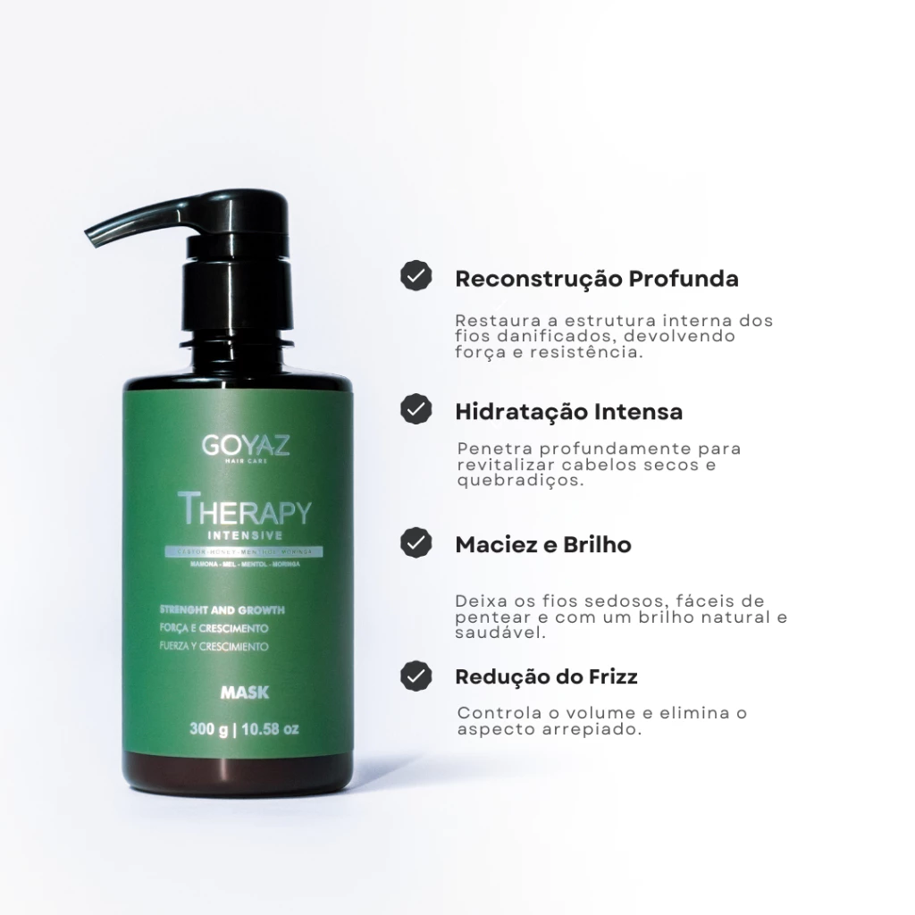 Goyaz Hair Care Kit Therapy Intensive + FREE Tonic | Anti-Dandruff, Anti-Hair Loss, Strong Hair