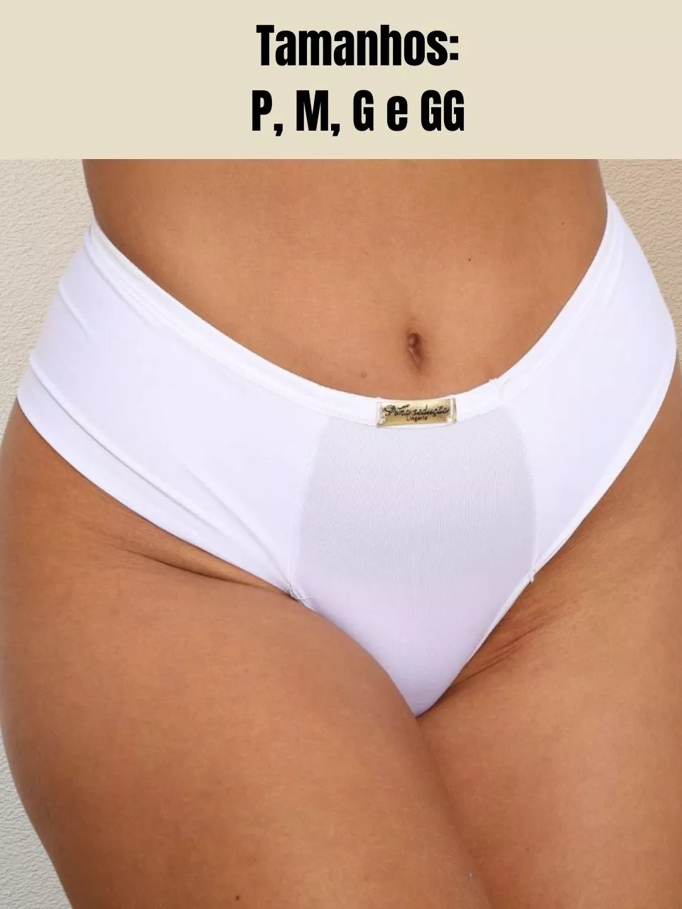 Kit with 3 Double String Panties, Double Flap, Comfort, High Waist, Reinforced, Wholesale image 3