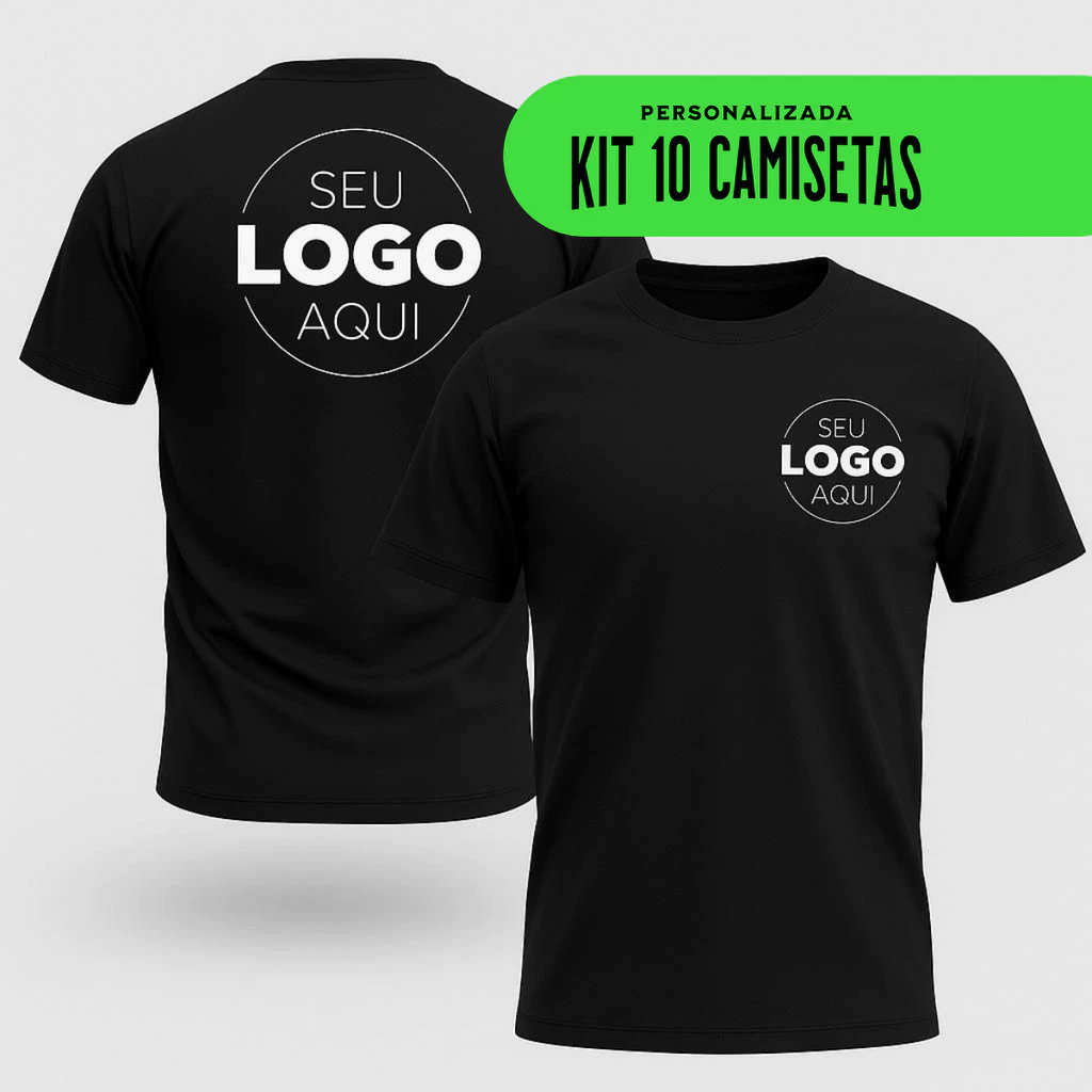 KIT 10 T-shirts from Your Company or Personalized Preferred Print - 100% Cotton image 3
