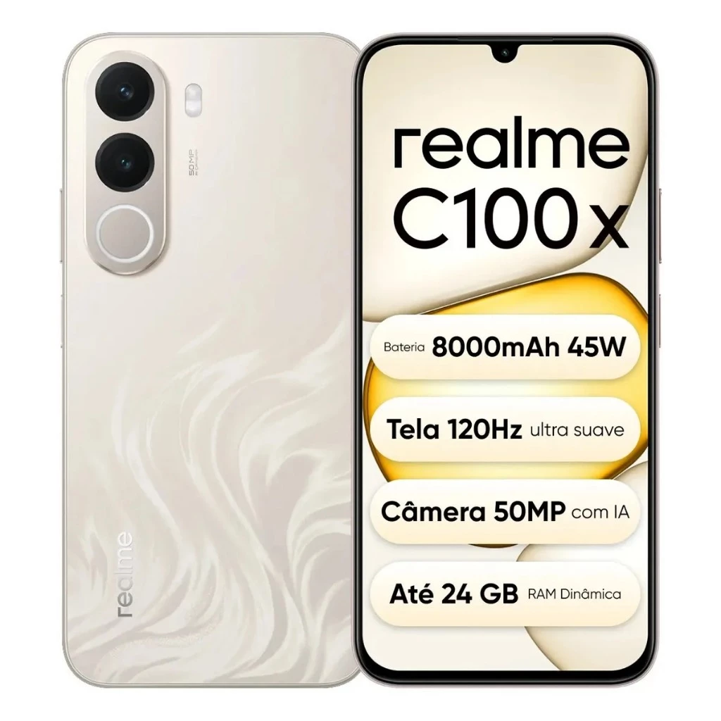Realme C100X Smartphone 4+256 GB 8000mAh Battery 2 YEARS AND AI WARRANTY Original Global Version NFC 6.74" Screen