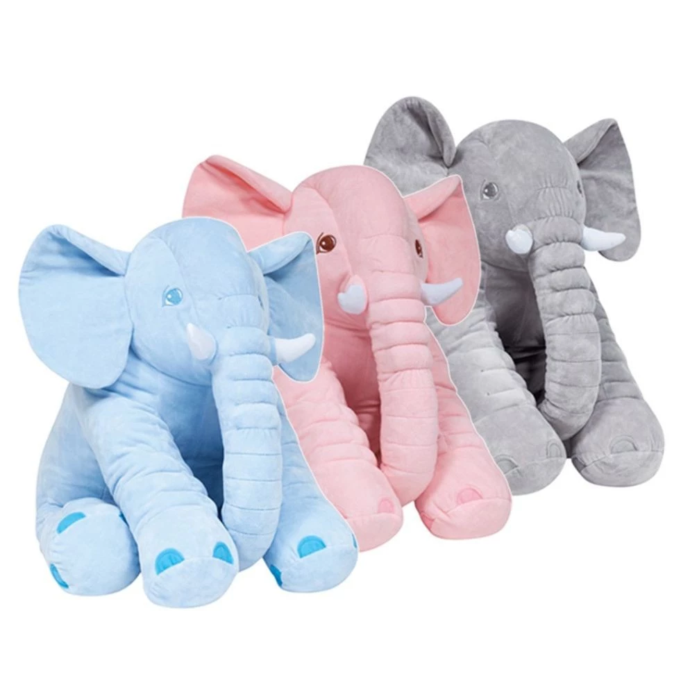 Giant Elephant Pillow 60cm Pink Blue Gray Buba image 4