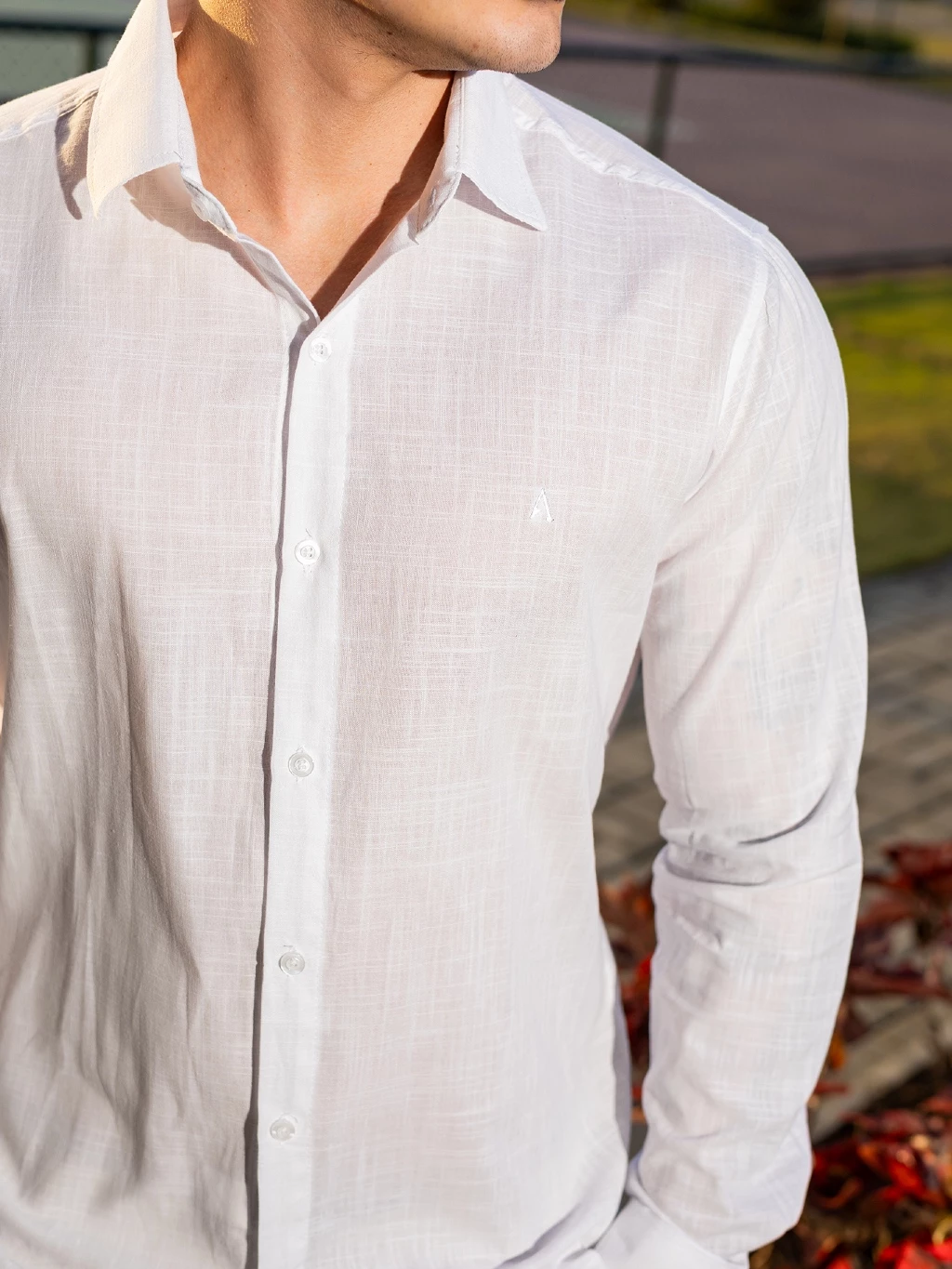Men's Long Sleeve Linen Slim Fit Luxury Premium Casual Fashion Cold Dress Shirt image 3