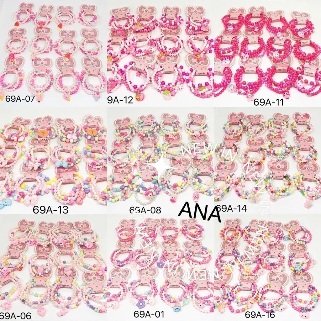 Kit of 48 beautiful beaded bracelets for children image 3