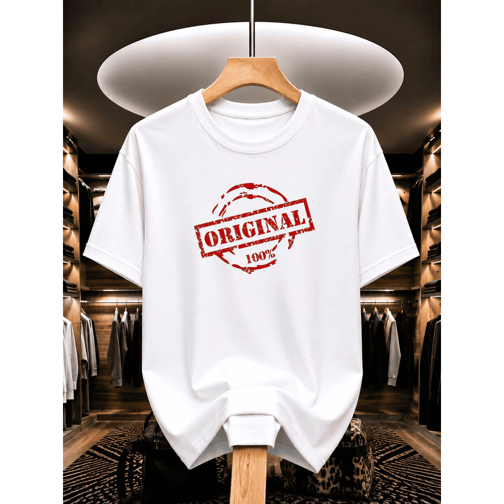 Men's Streetwear T-Shirt, Adult Size, 100% Cotton - ORIGINAL Model - Casual Style