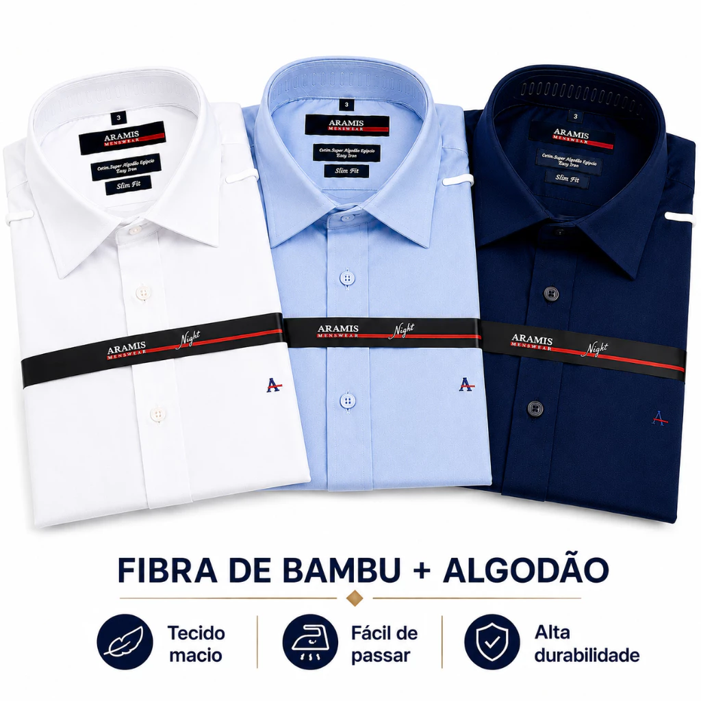 03 Shirts FAMOUS BRAND - Aram1s Social Premium Long Sleeve WITH Cotton and Bamboo Fiber 40.1 image 3