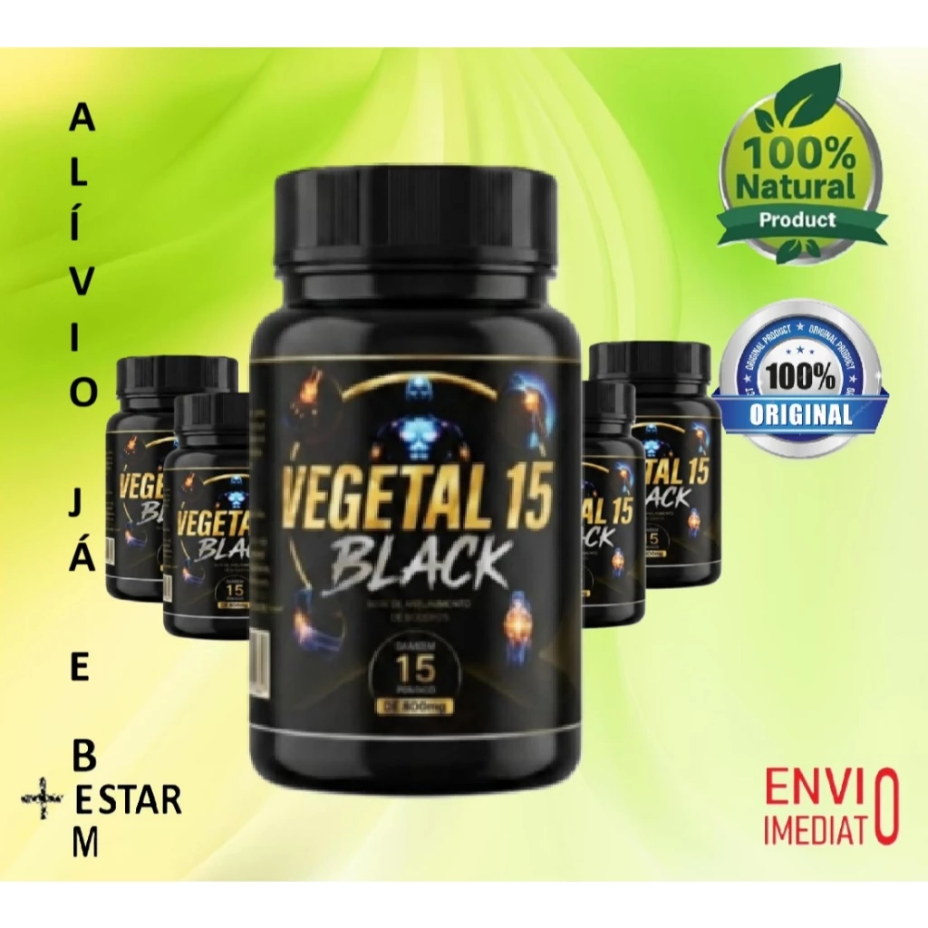 VEGETABLE 15 BLACK 100% Natural Kit 5 pots 15 caps. image 3