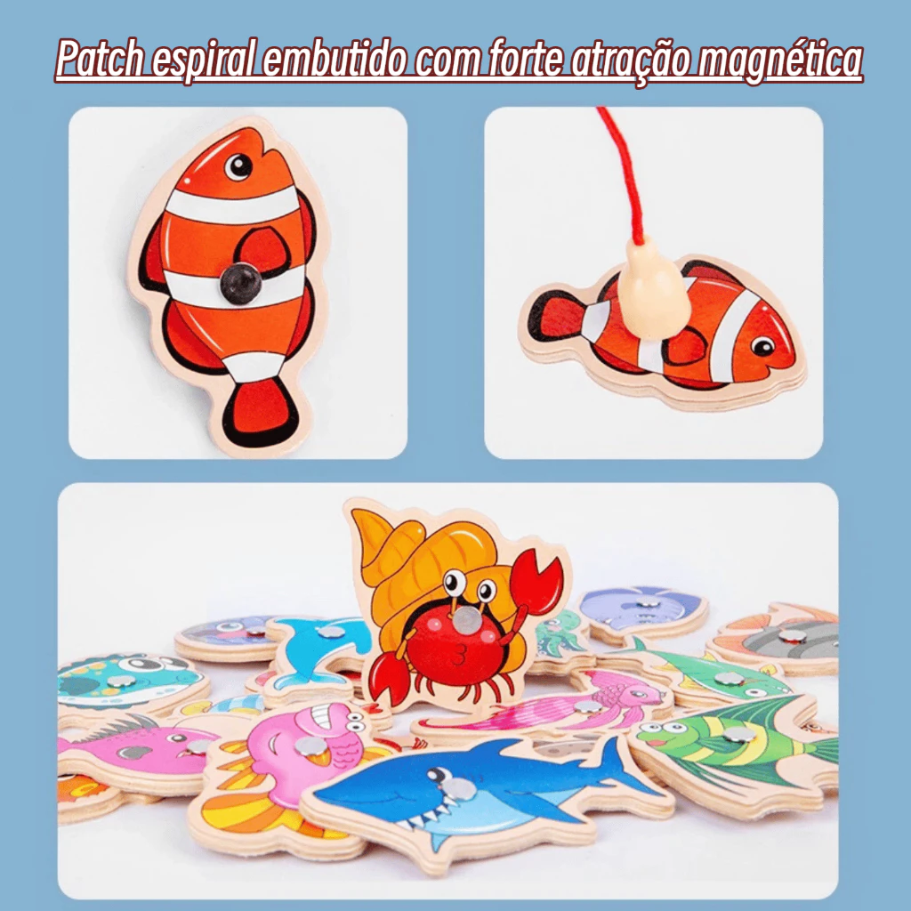 82-Piece Magnetic Wooden Fishing Game, Montessori Educational Toy, Creative Gift for Children image 2