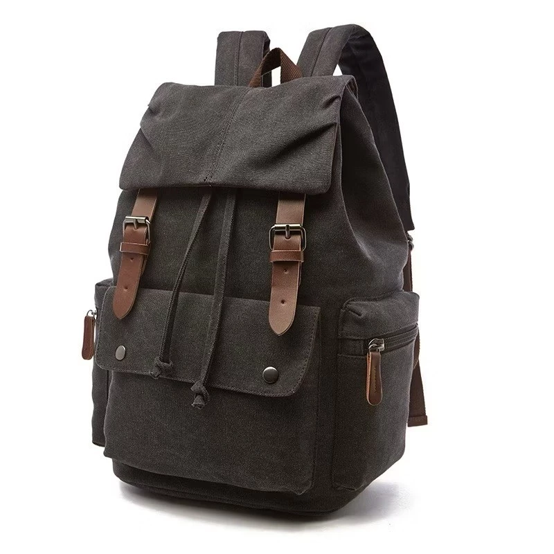 New Canvas Bag Korean Style Double Shoulder Laptop Bag Fashion Bag Shoulder Bag D image 4