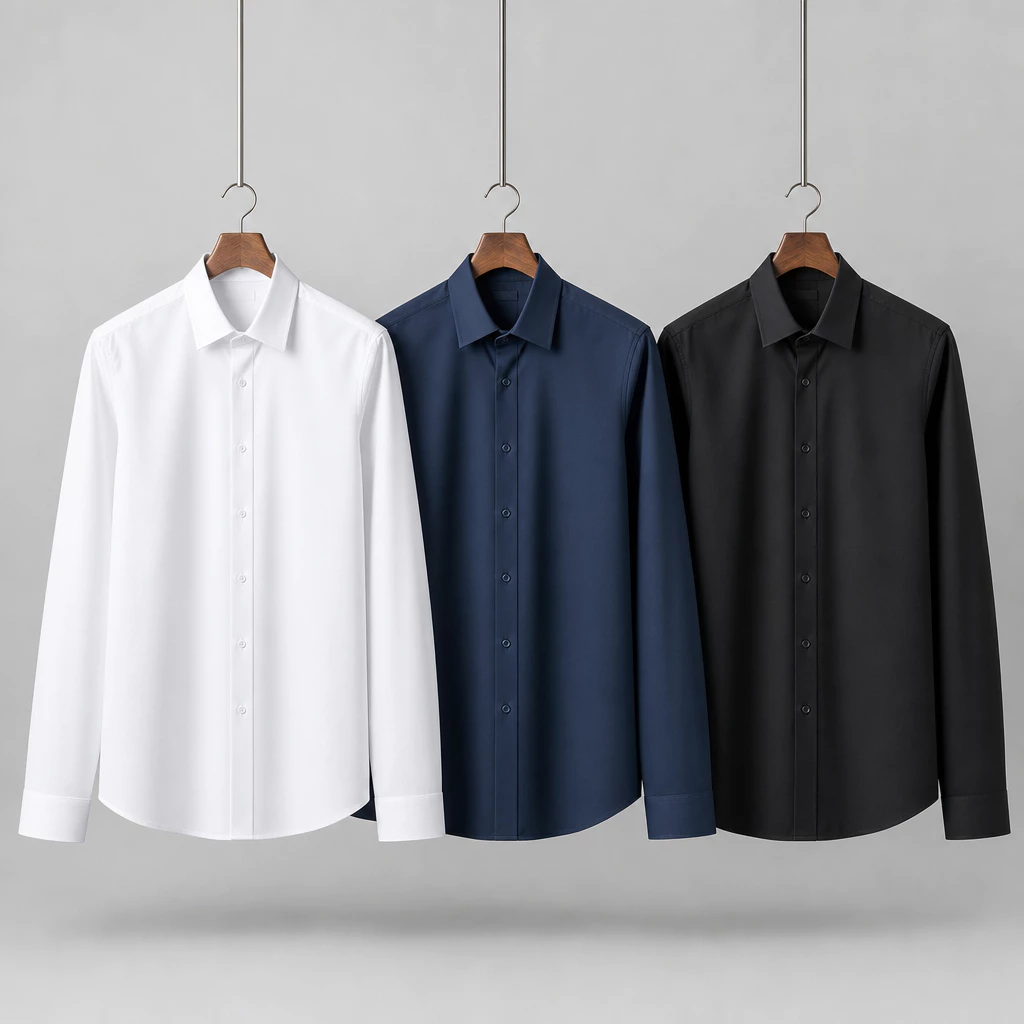 Kit of 3 Premium Quality Long Sleeve Men's Shirts