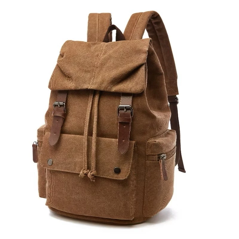 New Canvas Bag Korean Style Double Shoulder Laptop Bag Fashion Bag Shoulder Bag D image 3