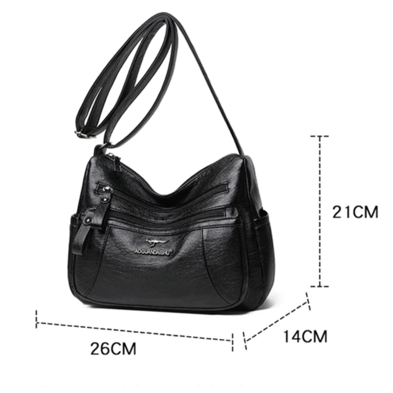 New versatile leisure bag soft leather large capacity shoulder bag messenger bag