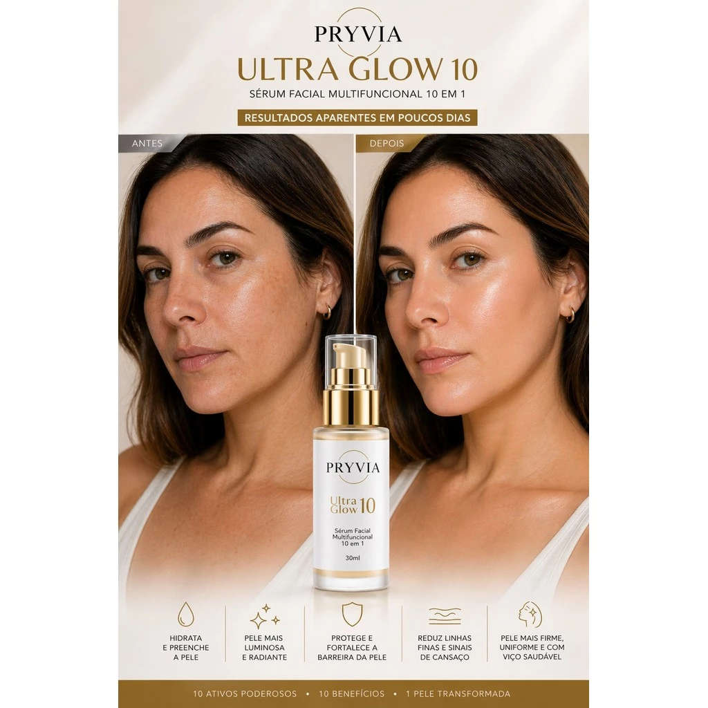 Pryvia Ultra Glow Multifunctional Facial Serum 10 in 1 30ml image 2