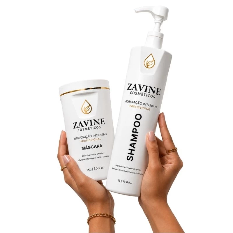 Zavine Intensive Hydration Kit Shampoo 1L + Mask 1kg Professional image 2